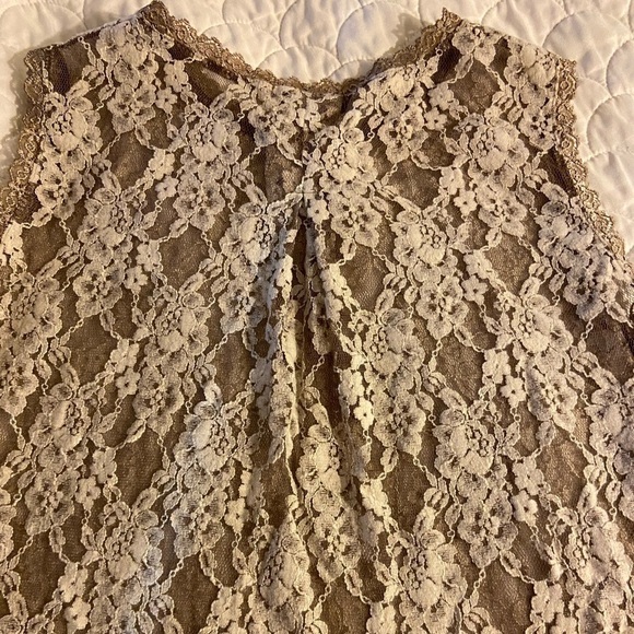 tollar Tops - Tollar lace no sleeve shirt